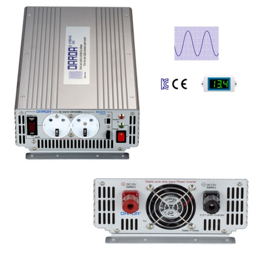 국산 순수정현파 인버터 DK1208 DK1208A (DC12V to AC220V 800W Max)